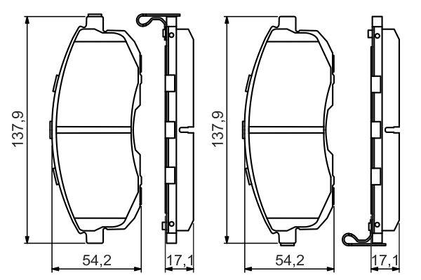 Kit de plaquettes de frein, frein à disque BOSCH 0 986 494 572