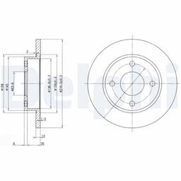 Disque de frein DELPHI BG3055