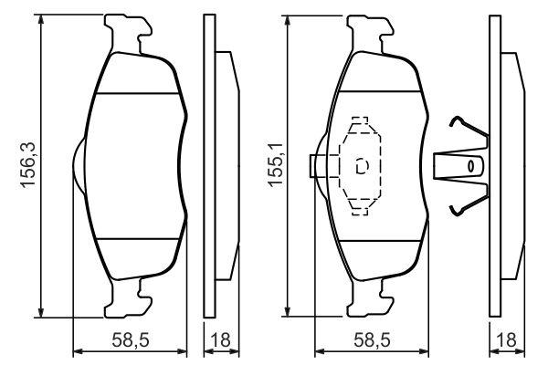 Kit de plaquettes de frein, frein à disque BOSCH 0 986 460 969