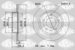 Disque de frein SASIC 6106279