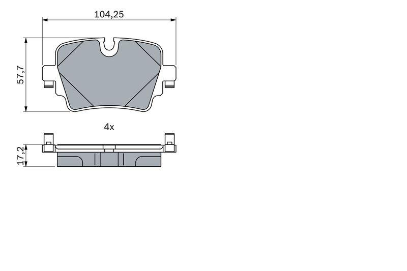 Kit de plaquettes de frein, frein à disque BOSCH 0986424623