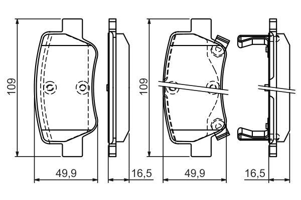 Kit de plaquettes de frein, frein à disque BOSCH 0 986 494 403