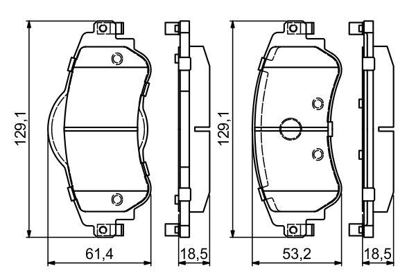 Kit de plaquettes de frein, frein à disque BOSCH 0 986 494 690