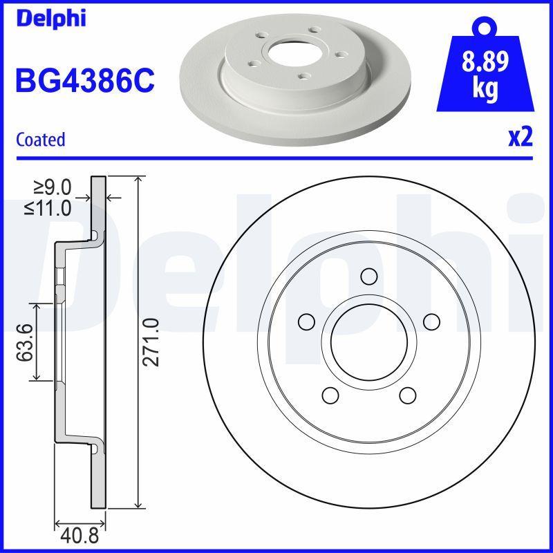 Disque de frein DELPHI BG4386C