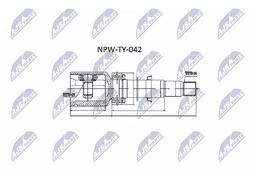 Jeu de joints, arbre de transmission NTY NPW-TY-042