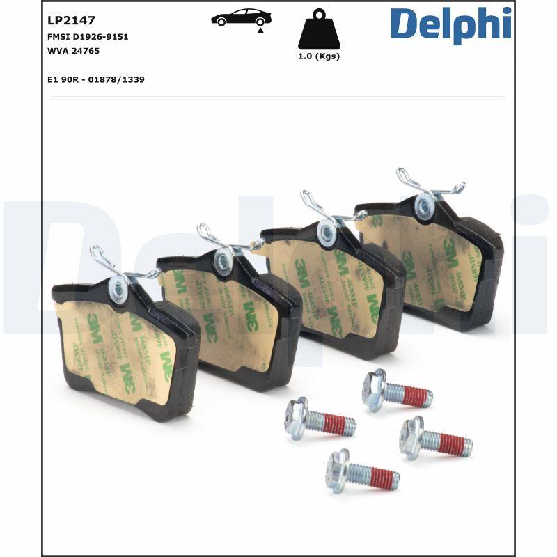 Kit de plaquettes de frein, frein à disque DELPHI LP2147