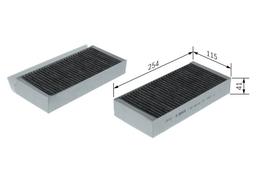 Filtre, air de l'habitacle BOSCH 1987435618