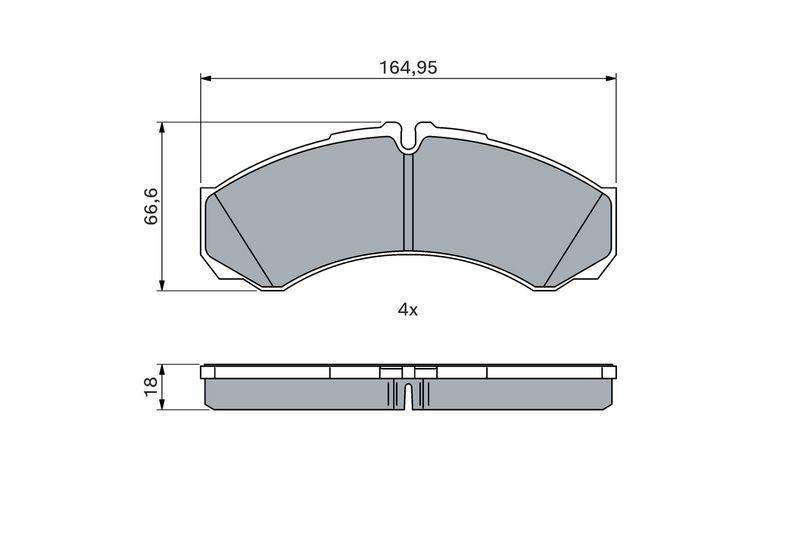 Kit de plaquettes de frein, frein à disque BOSCH 0 986 424 833
