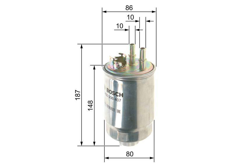 Filtre à carburant BOSCH 0 450 906 407