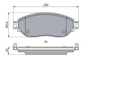 Kit de plaquettes de frein, frein à disque BOSCH 0986494741
