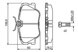 Kit de plaquettes de frein, frein à disque BOSCH 0986469410