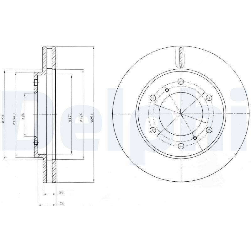 Disque de frein DELPHI BG4257