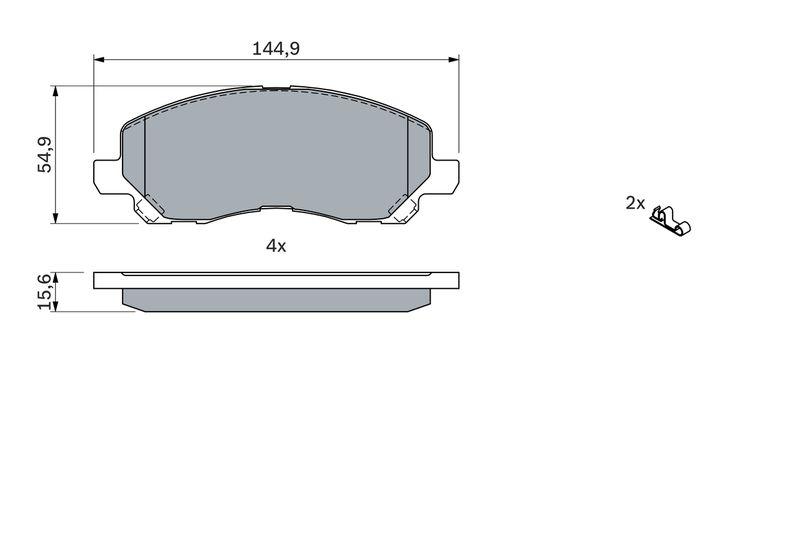 Kit de plaquettes de frein, frein à disque BOSCH 0 986 424 716