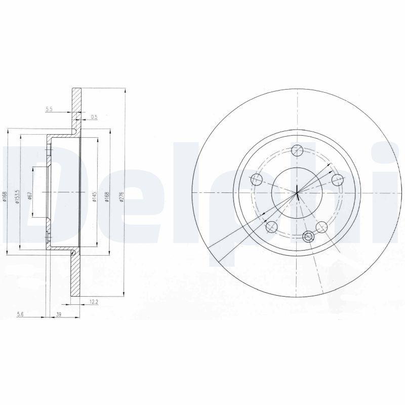 Disque de frein DELPHI BG3840