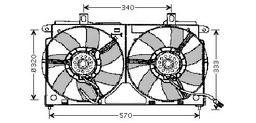 Ventilateur, refroidissement du moteur AVA QUALITY COOLING CN7523
