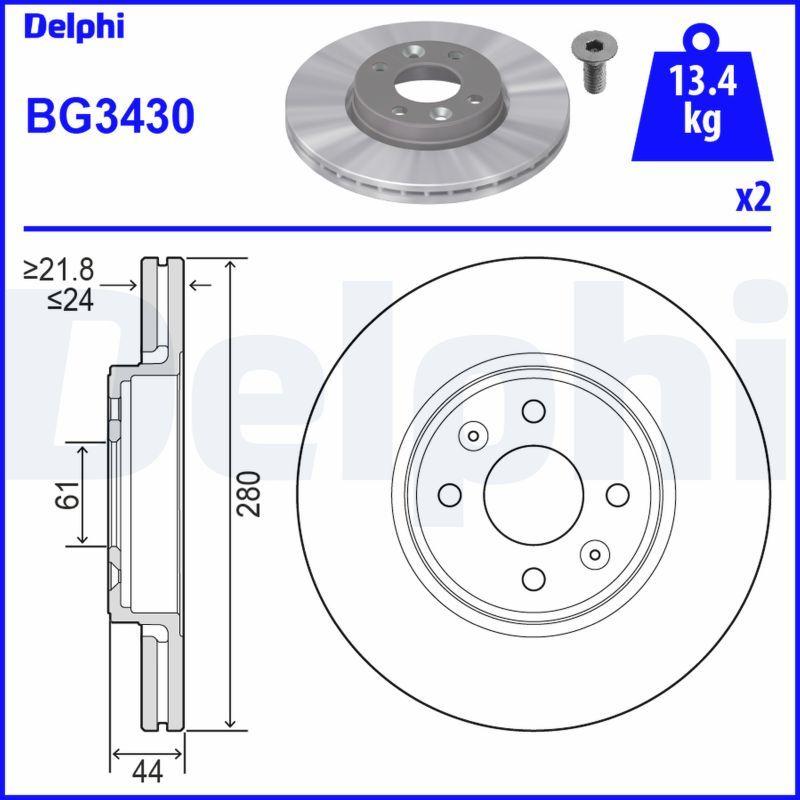 Disque de frein DELPHI BG3430
