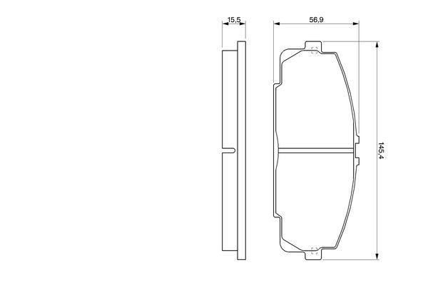 Kit de plaquettes de frein, frein à disque BOSCH 0986424319