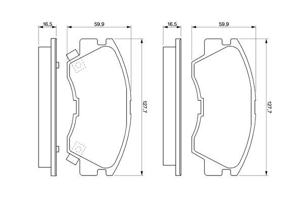 Kit de plaquettes de frein, frein à disque BOSCH 0986460978