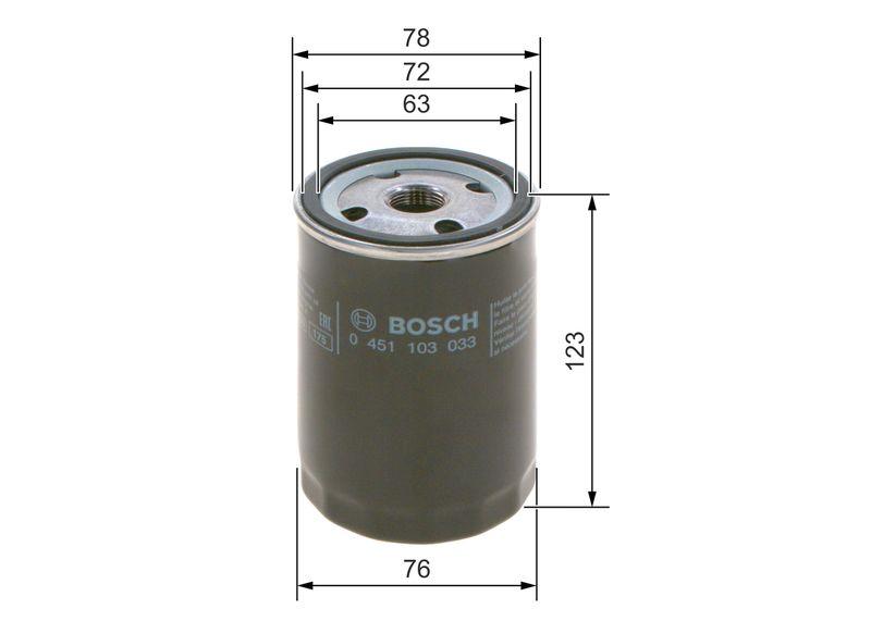Filtre à huile BOSCH 0 451 103 033