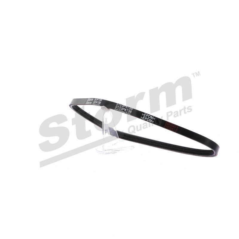 Courroie trapézoïdale à nervures STORM QUALITY PARTS STO3PK0738
