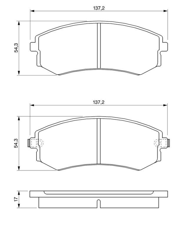 Kit de plaquettes de frein, frein à disque BOSCH 0986424215