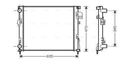 Radiateur, refroidissement du moteur AVA QUALITY COOLING RTA2303