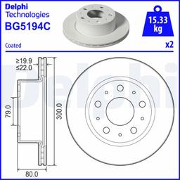 Disque de frein DELPHI BG5194C