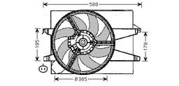 Ventilateur, refroidissement du moteur AVA QUALITY COOLING FD7541