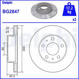 Disque de frein DELPHI BG2847