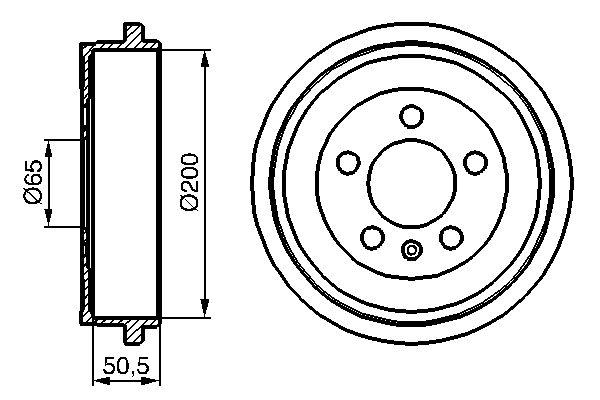 Tambour de frein BOSCH 0 986 477 133