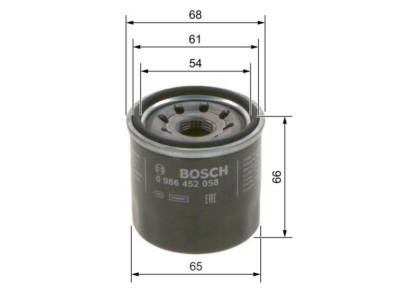 Filtre à huile BOSCH 0986452058
