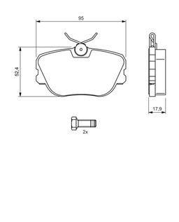 Kit de plaquettes de frein, frein à disque BOSCH 0986494058
