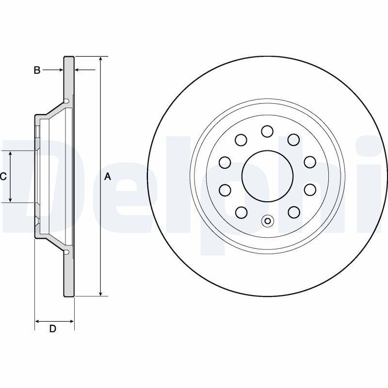 Disque de frein DELPHI BG4751C