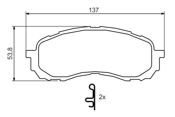 Kit de plaquettes de frein, frein à disque BOSCH 0 986 494 373