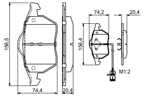 Kit de plaquettes de frein, frein à disque BOSCH 0 986 460 937