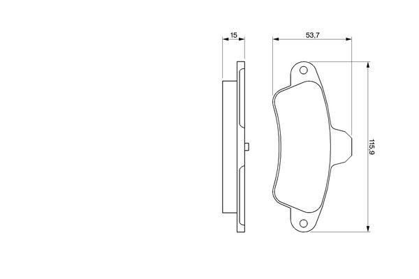 Kit de plaquettes de frein, frein à disque BOSCH 0 986 424 277