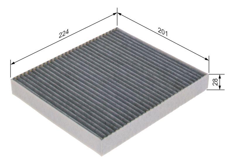 Filtre, air de l'habitacle BOSCH 1987435602