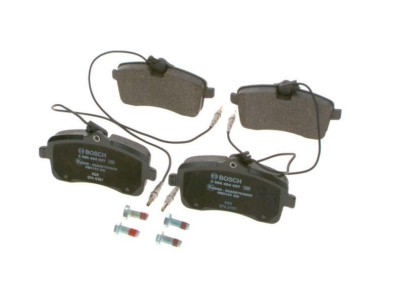 Kit de plaquettes de frein, frein à disque BOSCH 0 986 494 097