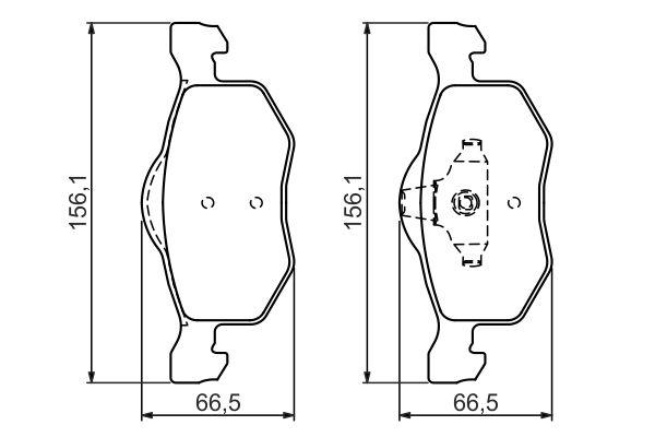 Kit de plaquettes de frein, frein à disque BOSCH 0 986 494 361