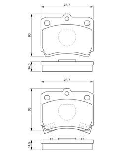 Kit de plaquettes de frein, frein à disque BOSCH 0986493550