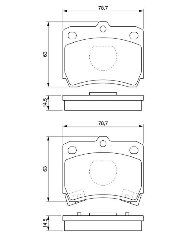 Kit de plaquettes de frein, frein à disque BOSCH 0986493550