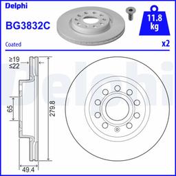 Disque de frein DELPHI BG3832C