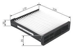 Filtre, air de l'habitacle BOSCH 1987435009