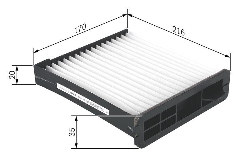 Filtre, air de l'habitacle BOSCH 1987435009