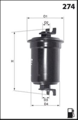 Filtre à carburant MECAFILTER ELE6003