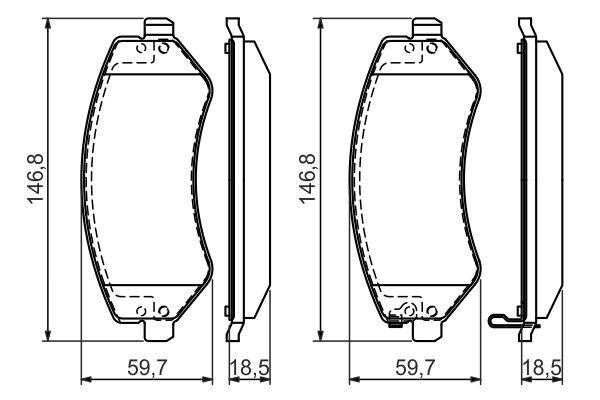 Kit de plaquettes de frein, frein à disque BOSCH 0 986 494 357