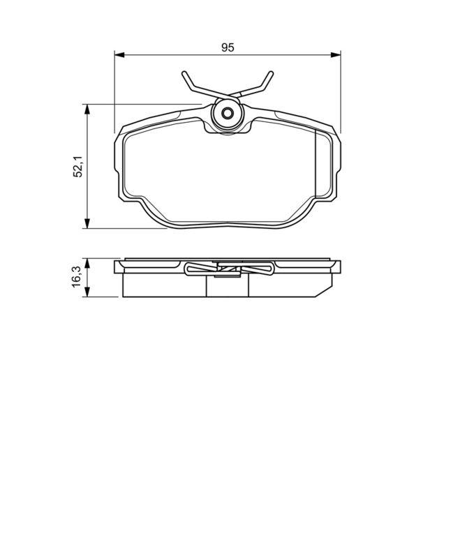 Kit de plaquettes de frein, frein à disque BOSCH 0986424564