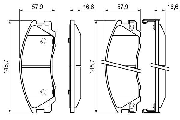 Kit de plaquettes de frein, frein à disque BOSCH 0 986 494 138