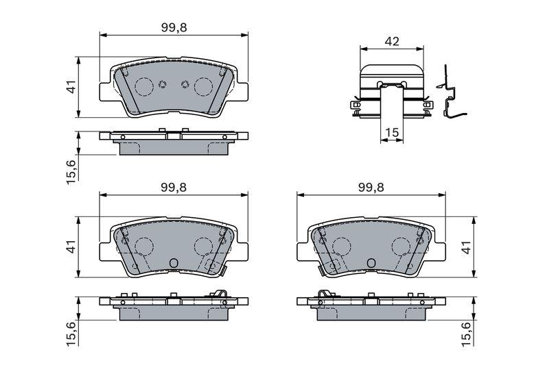Kit de plaquettes de frein, frein à disque BOSCH 0 986 460 172