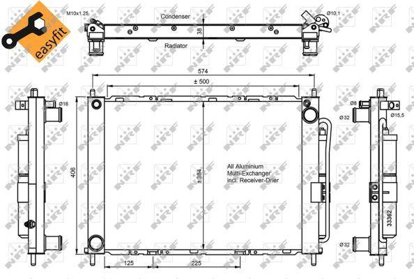 Condenseur, climatisation NRF 35886